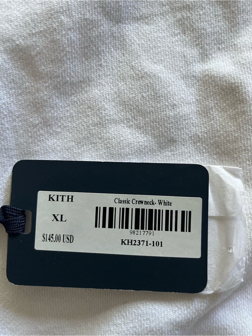 Kith White Crewneck Sweatshirt with Small Black Logo - Picture 2 of 2